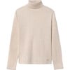 Girl Basic Turtleneck Sweater, Beige - Sweaters - 1 - thumbnail