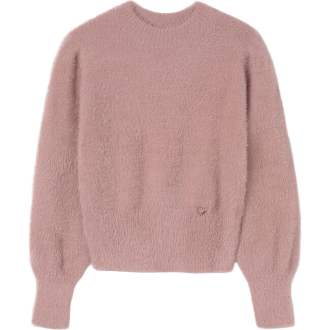 Girl Faux Fur Sweater, Pink