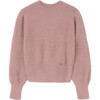 Girl Faux Fur Sweater, Pink - Sweaters - 1 - thumbnail