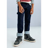 Straight Stitched Jeans For Boys, Navy - Jeans - 3