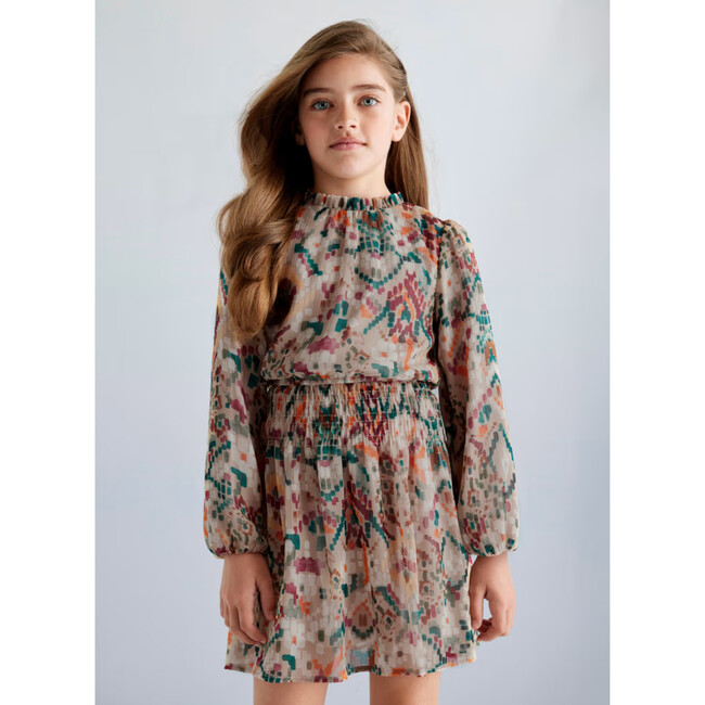 Girl Print Dress, Florals - Dresses - 5
