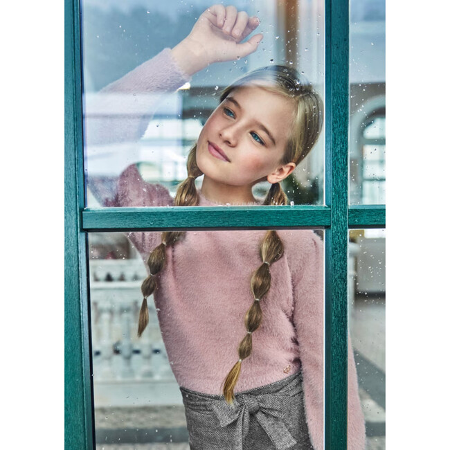 Girl Faux Fur Sweater, Pink