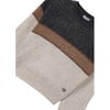 Girl Color Block Sweater, Beige - Sweaters - 2 - thumbnail