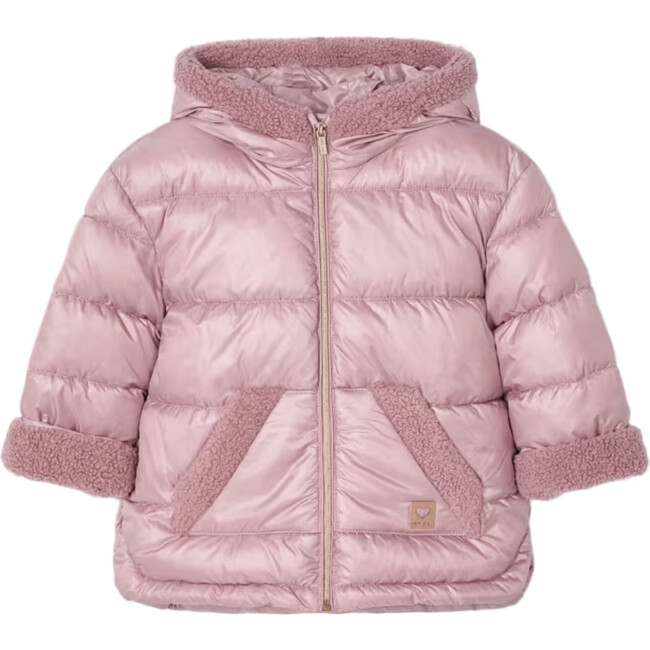Coat With Fur Details For Girls, Pink