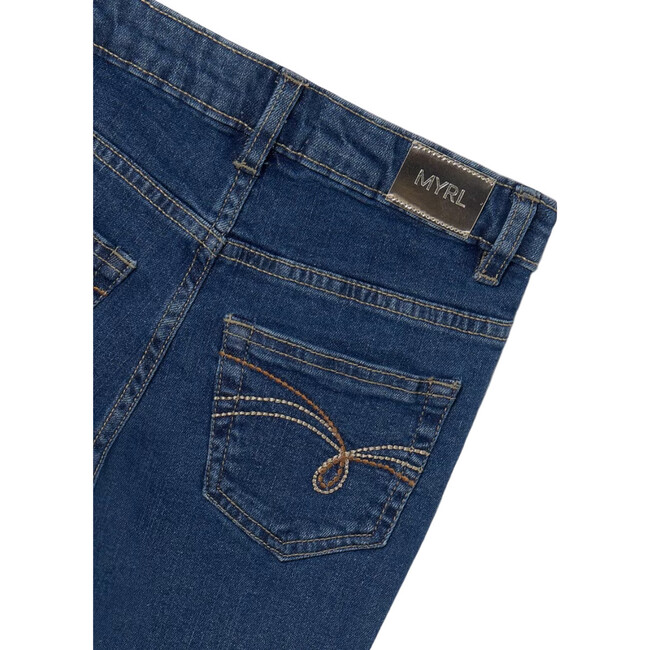 Girl Basic Flared Jeans, Blue - Jeans - 2