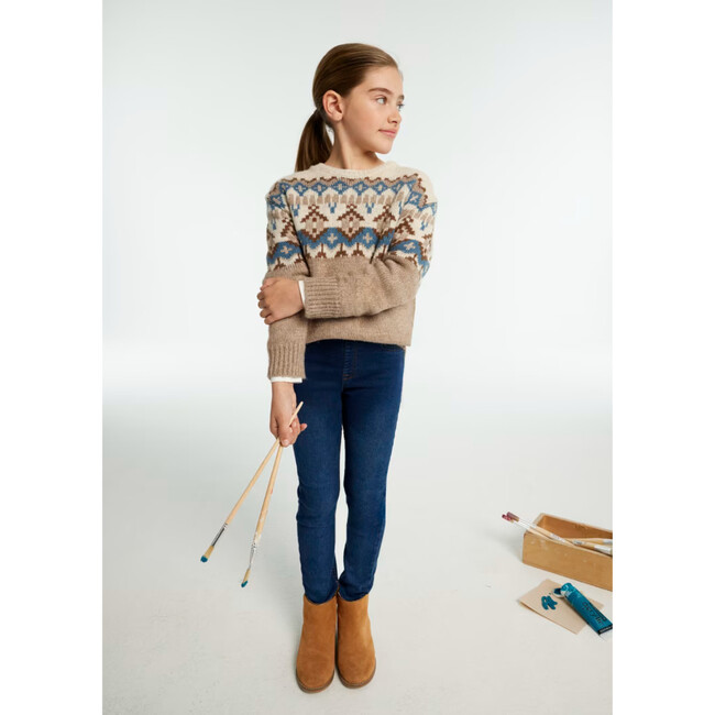 Girl Basic Skinny Jeans, Blue - Jeans - 3