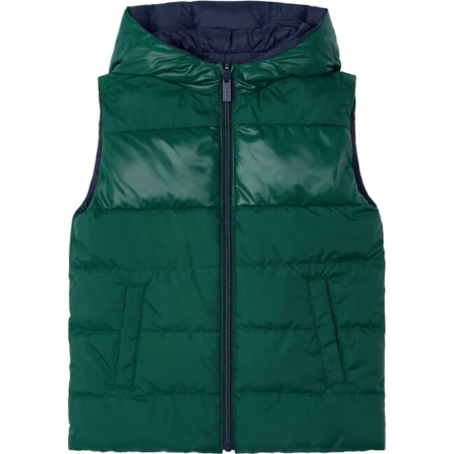 Boys' Reversible Quilted Vest, Navy - Vests - 2