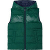 Boys' Reversible Quilted Vest, Navy - Vests - 2