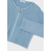 Girl Knit Zip Cardigan, Blue - Cardigans - 2