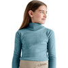 Girl Basic Turtleneck Jumper, Blue - Sweaters - 4