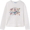 Girl Graphic T-Shirt, White - T-Shirts - 1 - thumbnail