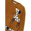 Girl Intarsia Puppy Sweater, Orange - Sweaters - 2