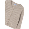 Girl Knit Cardigan, Beige - Sweaters - 2