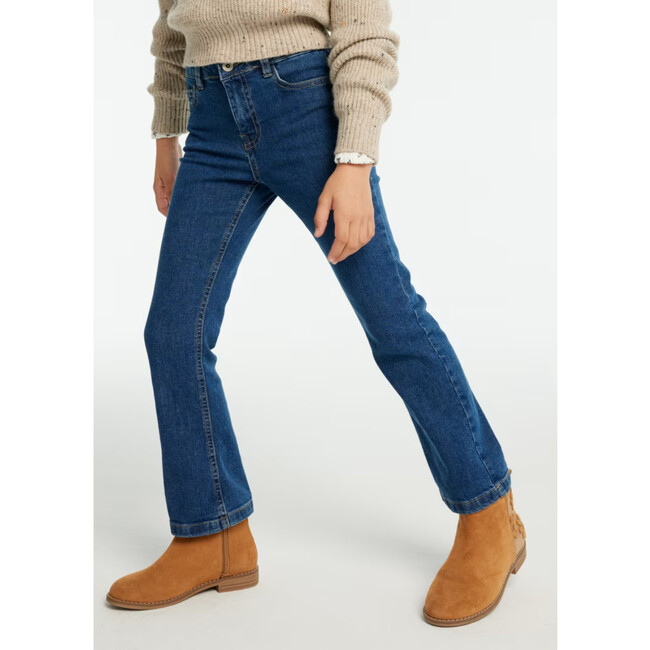 Girl Basic Flared Jeans, Blue - Jeans - 5