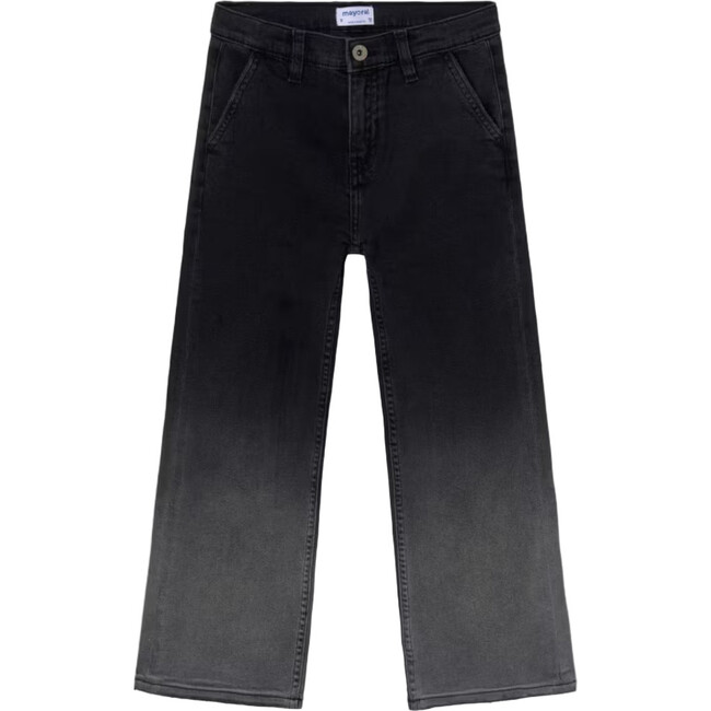 Girl Gradient Wide Jeans, Black