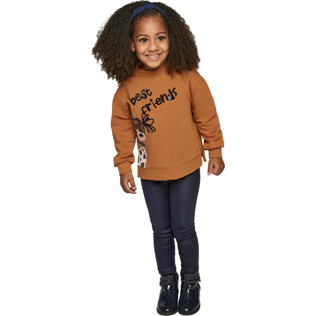 Girl Leggings and Sweatshirt Set, Orange - Mixed Apparel Set - 2