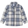 Boy Plaid Jacket, Blue - Jackets - 1 - thumbnail