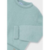 Girl Fur Sweater, Blue - Sweaters - 2