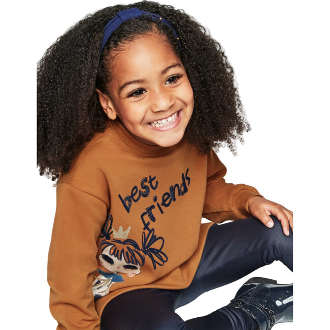 Girl Leggings and Sweatshirt Set, Orange - Mixed Apparel Set - 4