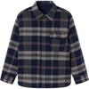 Boy Reversible Quilted Overshirt, Navy - Polo Shirts - 1 - thumbnail