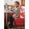 Girl Houndstooth Knit Dress, Black - Dresses - 3
