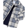 Boy Plaid Jacket, Blue - Jackets - 2 - thumbnail