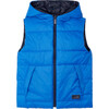Boy Padded Gilet, Blue - Vests - 1 - thumbnail