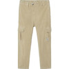 Boy Corduroy Cargo Pants, Beige - Pants - 1 - thumbnail