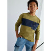 Boy T-Shirt with Pocket, Green - T-Shirts - 5