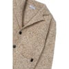 Boy Knit Lapel Collar Cardigan, Beige - Cardigans - 2 - thumbnail