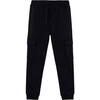 Boy Contrast Joggers, Black - Sweatpants - 1 - thumbnail