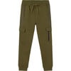 Boy Contrast Joggers, Green - Sweatpants - 1 - thumbnail
