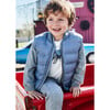 Boy Lightweight Quilted Vest, Blue - Vests - 2 - thumbnail