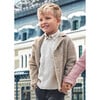 Boy Knit Lapel Collar Cardigan, Beige - Cardigans - 3 - thumbnail