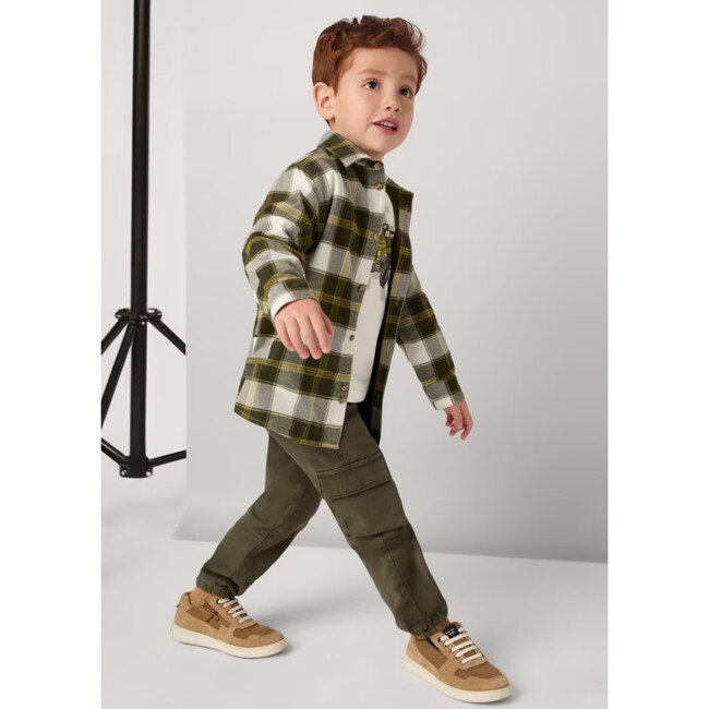 Boy Cargo Pants, Green - Pants - 3