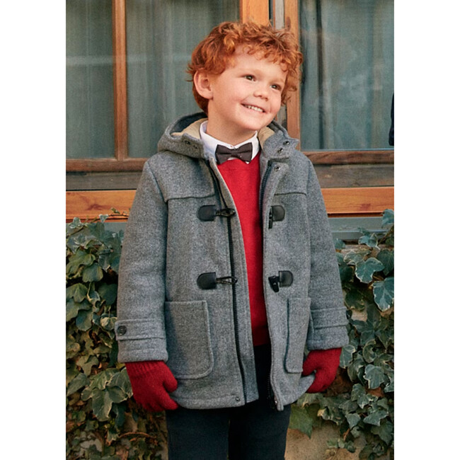 Boy Duffle Coat, Grey - Coats - 3