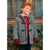 Boy Duffle Coat, Grey - Coats - 3 - thumbnail