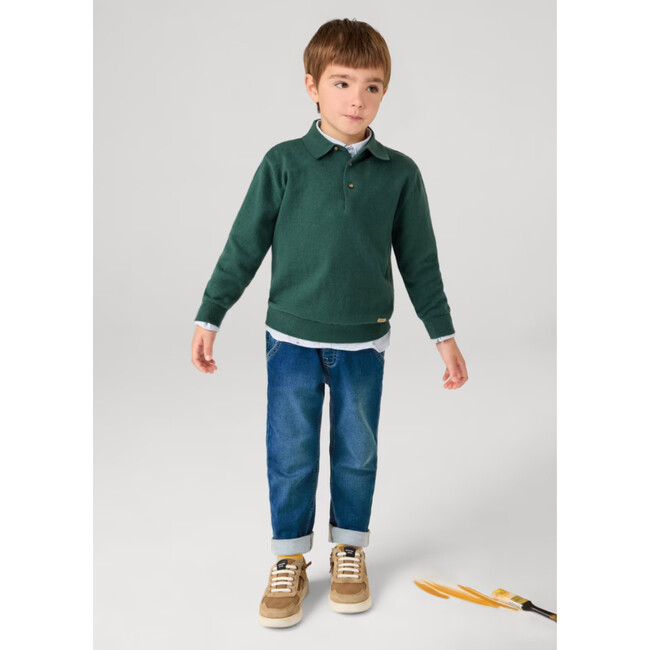 Boy Jogger Style Jeans, Blue - Jeans - 3