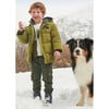 Boy Cargo Pants, Green - Pants - 4 - thumbnail