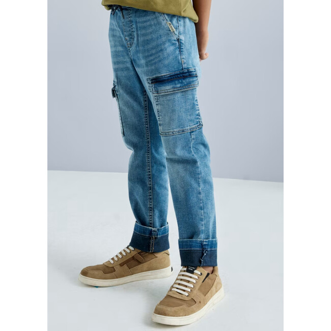 Boy Denim Cargos, Blue - Jeans - 4