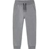 Boy Basic Tracksuit Bottoms, Grey - Sweatpants - 1 - thumbnail