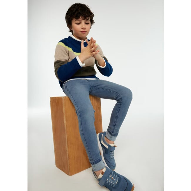 Boy Basic Fitted Jeans, Blue - Jeans - 2