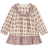 Baby Viyella Print Dress, Beige - Dresses - 1 - thumbnail