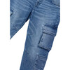 Boy Cargo Jeans, Blue - Jeans - 2 - thumbnail