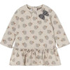 Baby Jacquard Dress, Beige - Dresses - 1 - thumbnail