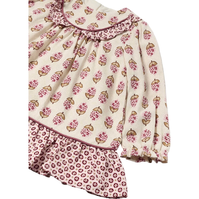 Baby Viyella Print Dress, Beige - Dresses - 2