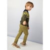Boy Slim Fit Pants, Green - Pants - 2 - thumbnail