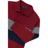 Boy Striped Polo Shirt, Red - Polo Shirts - 2 - thumbnail