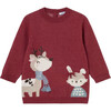 Baby Knit Sweater Dress, Red - Dresses - 1 - thumbnail