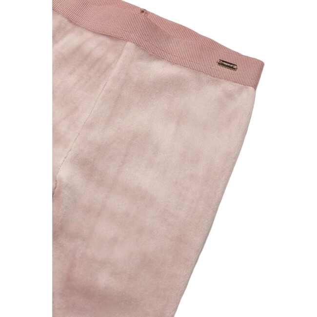 Baby Basic Velvet Leggings, Pink - Leggings - 2
